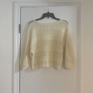 Cream crop sweater.